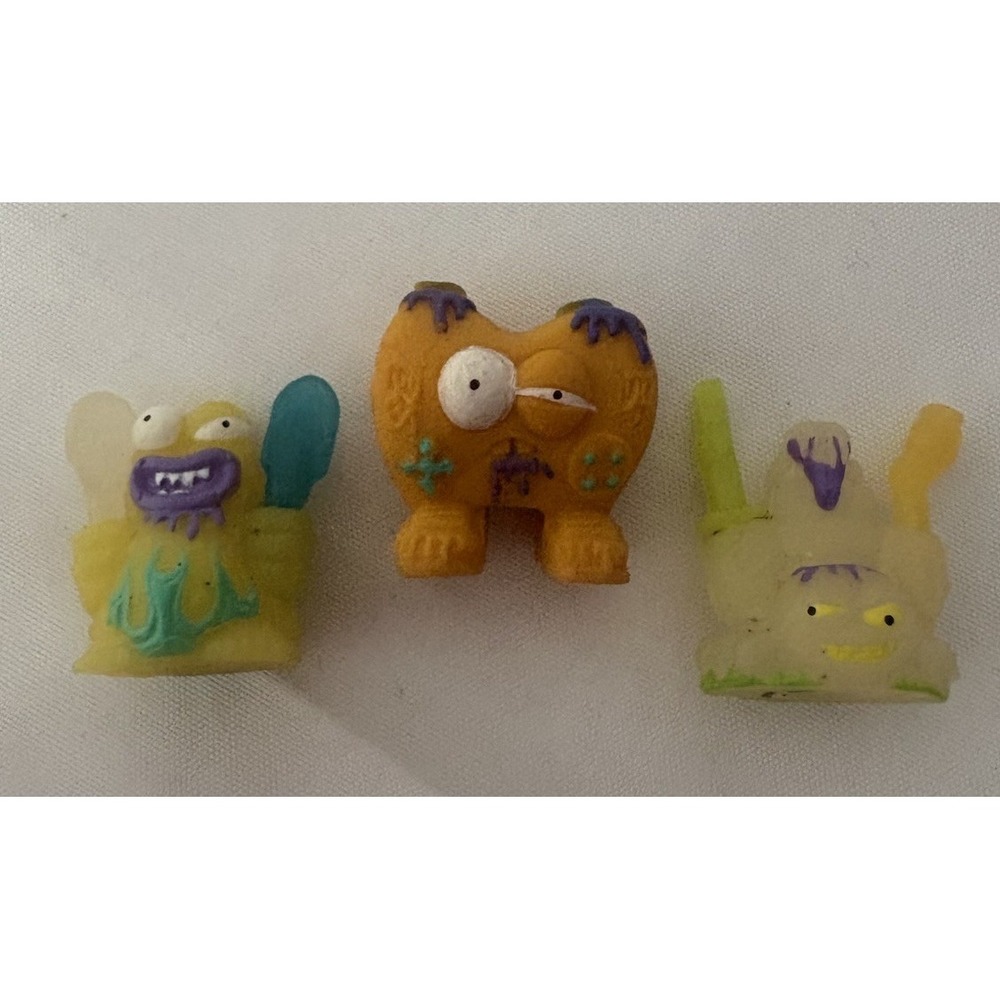 The Trash Pack Glow In The Dark Mini Figure Lot Of 3 Moose Toys Flocked Rare